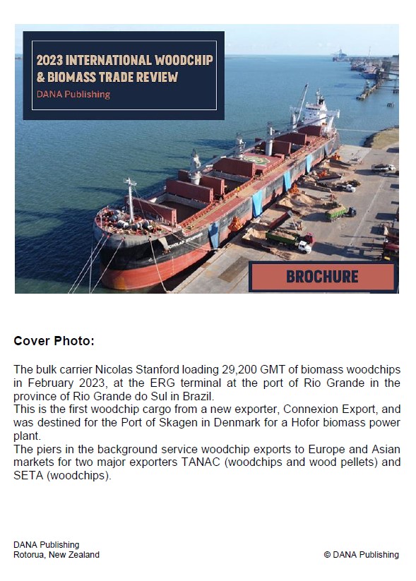 Cover image 2023 International Woodchip & Biomass Trade Review